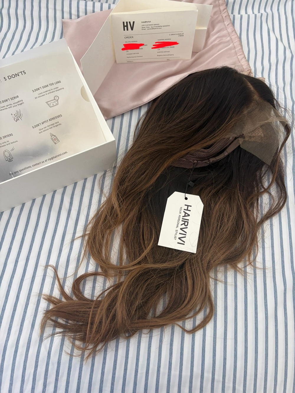 Hairvivi JACINDA BROWN WIG 180% DENSITY GLUELESS